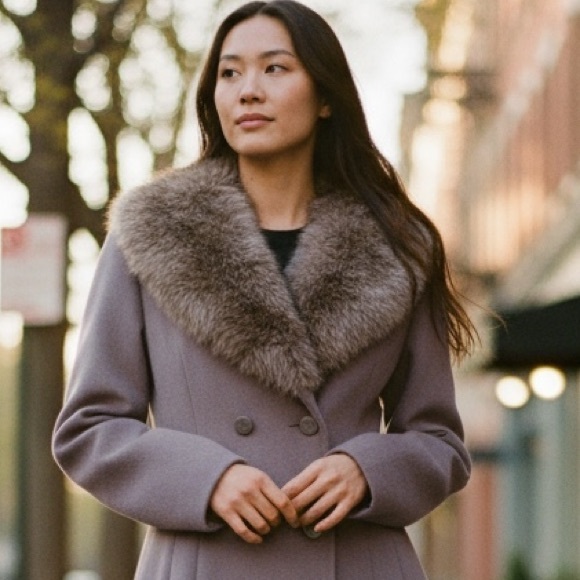 Vintage Alorna 100% Wool Jacket Coat by Forstmann Overcoat Size Large - Picture 4 of 15